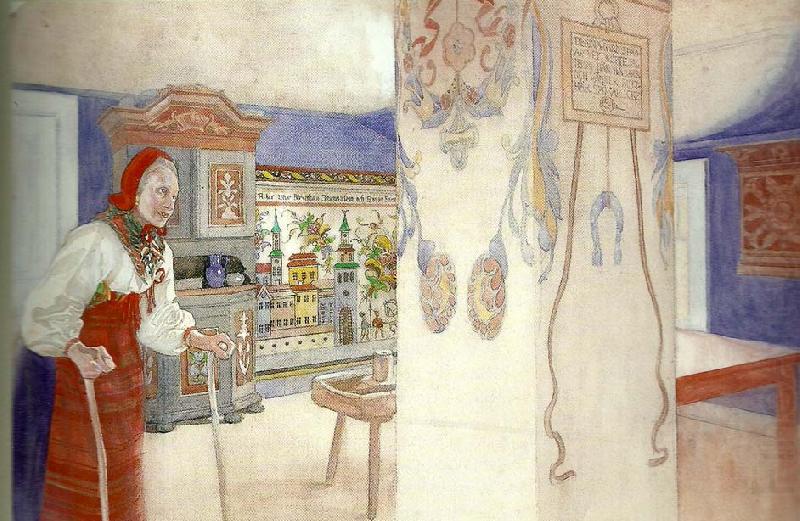 Carl Larsson mor kersti-mitt nordiska museum china oil painting image